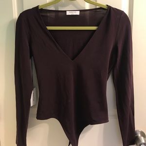 NWT Maroon thong bodysuit